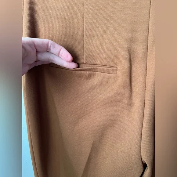 New VERONICA BEARD Arte Slit Flare Pants in Dark Ochre Size 4 - Picture 4 of 14